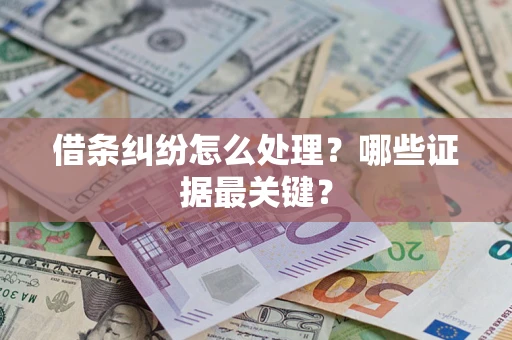 武汉借条纠纷怎么处理？哪些证据最关键？