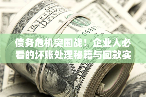 武汉债务危机突围战！企业人必看的坏账处理秘籍与回款实战指南